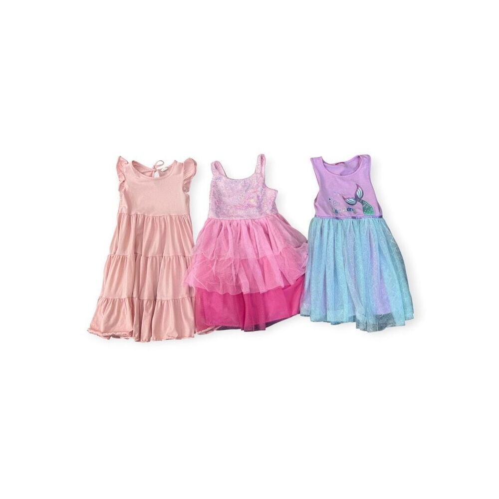 Set of 3 kids girls dresses size 6